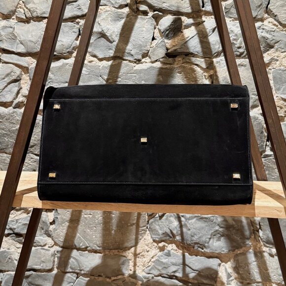 The Row Black Suede Soft Margaux 17 Bag - Picture 10 of 16